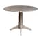 International Concepts Round 42 in Round Dual Drop Leaf Pedestal Table, 30.3 inH, Washed Gray Taupe, 42 W, 42 L, 30.3 in H K09-42DPT-27B - alternate 3